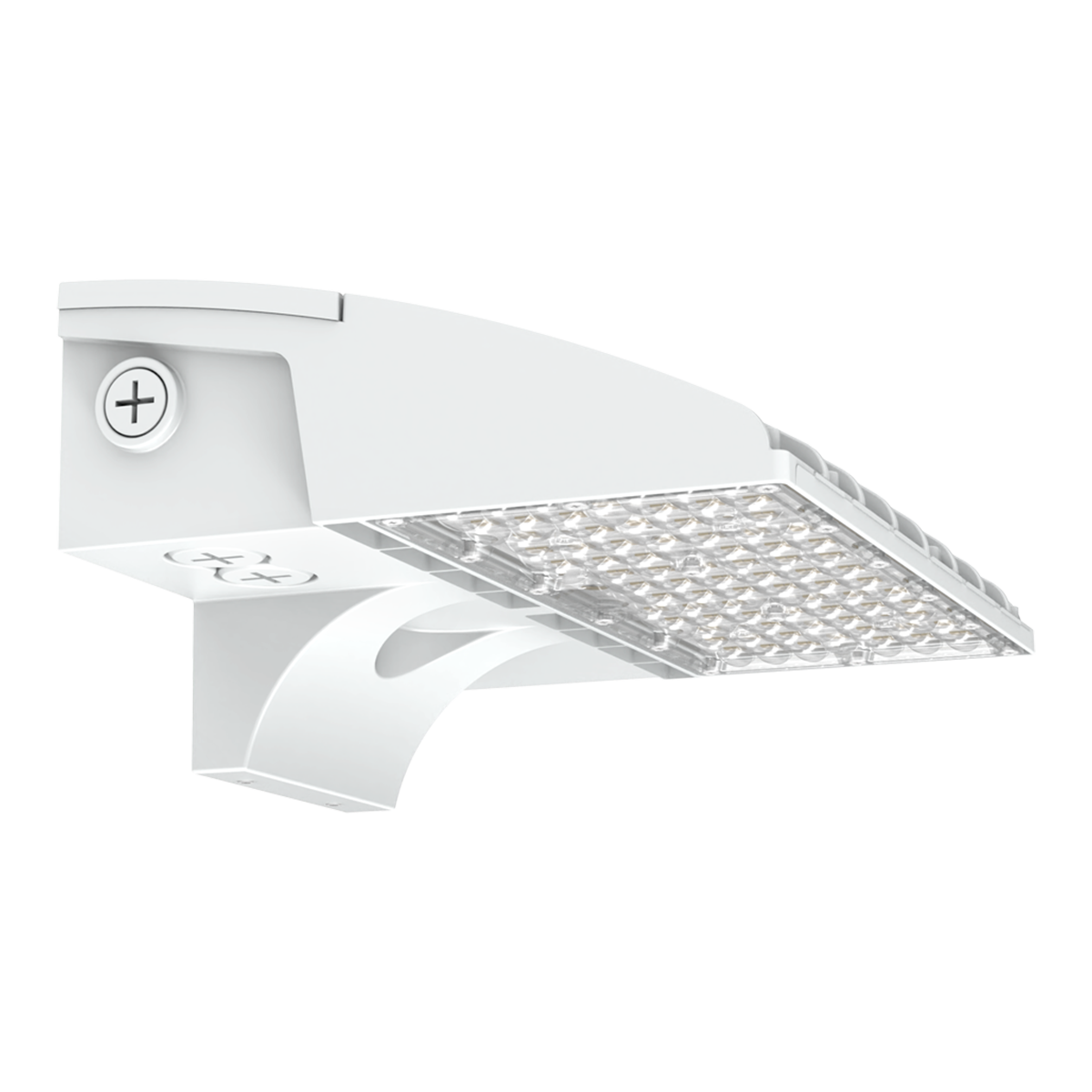 Meridian - Cut Off Wall Pack R1 - Selectable Wattage 36/48/60W - Selectable CCT 30/40/50K - 120-347V - Built-In DC Photocell — Finish: White, Reflector: R2