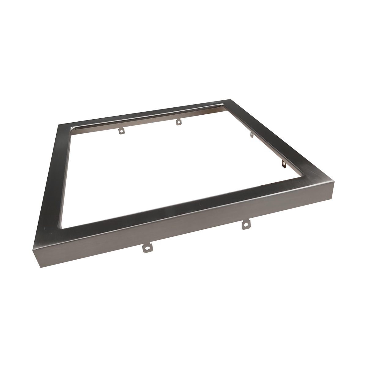 Sol - 9" Black Trim for Square Slim Surface Fixture — Finish: Brushed Nickel