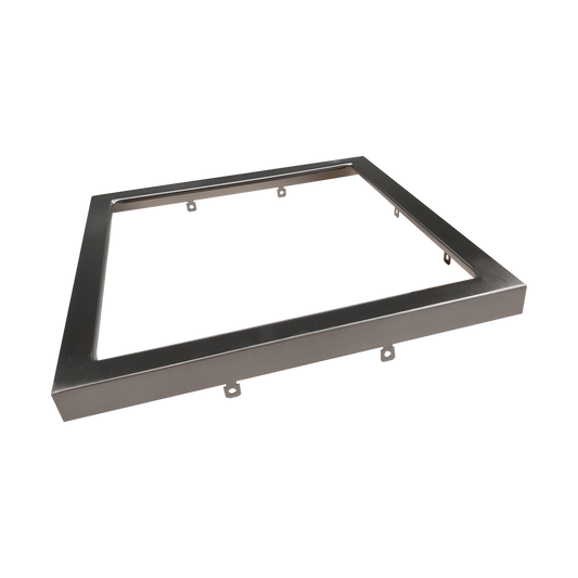 Sol - 9" Black Trim for Square Slim Surface Fixture — Finish: Brushed Nickel