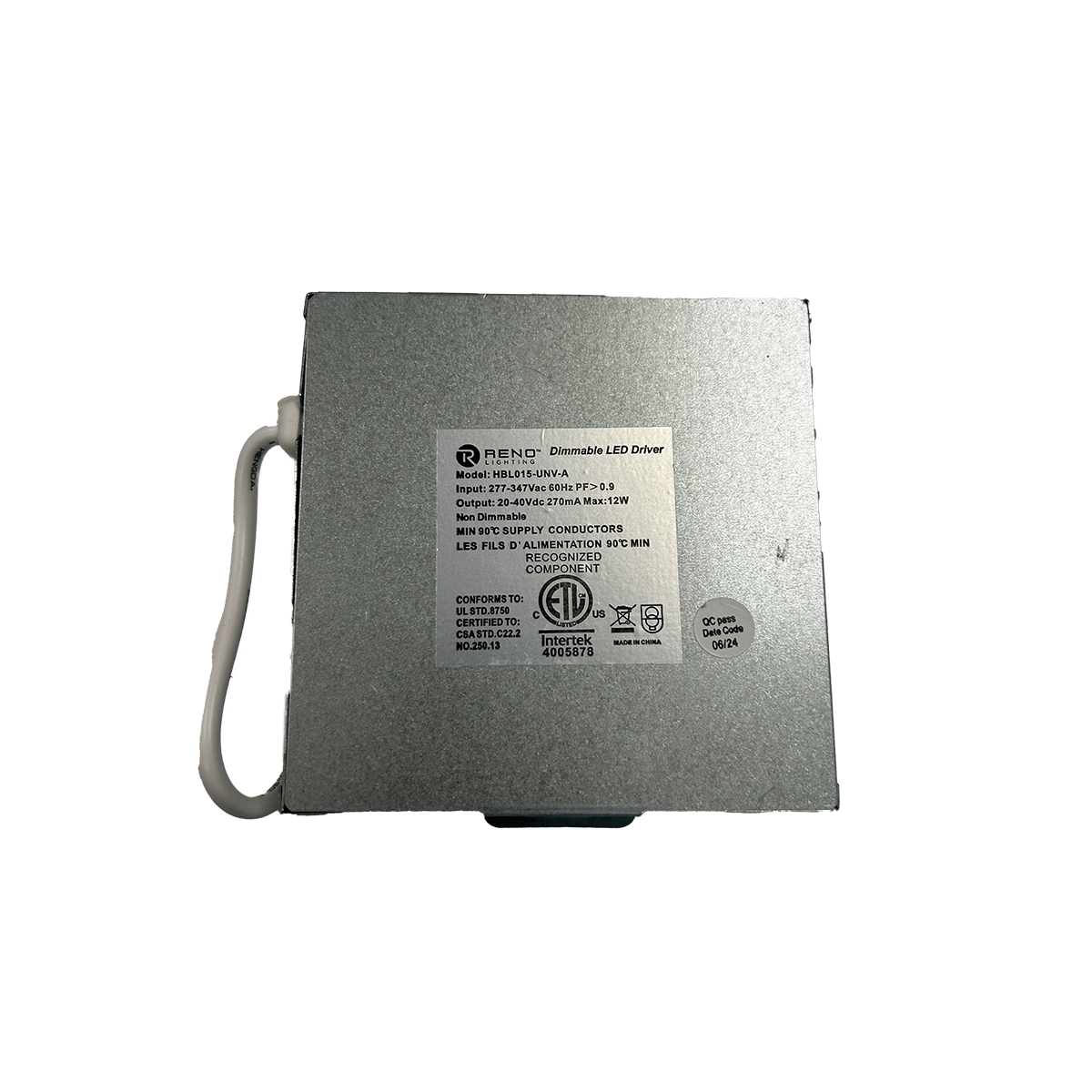 347v Led Driver RENO-HBL012-347V-D 4in Slim Panel Driver 277-347V | Canada – Simply ...