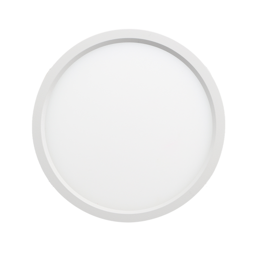 Reno Sol - 19" Slim Surface Round 35W | 2200Lm | Selectable CCT 27/30/35/40/50K | 120V | RENO-S19R-MCCT / R31106, R31126 — Color: White
