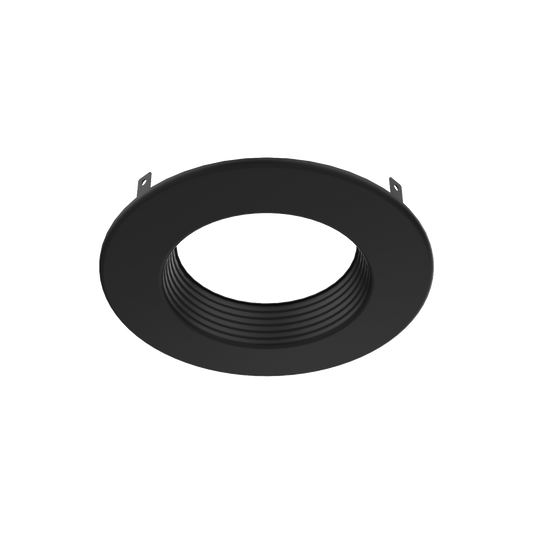 Zeta - 4" Trim for Prime Commercial Downlight — Finish: Black