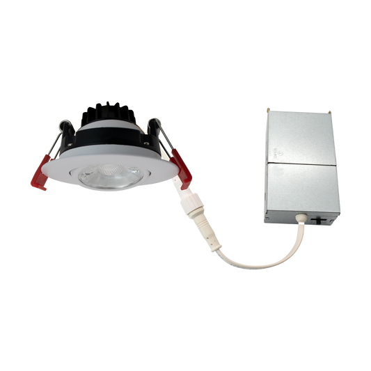 Reno AURA 3 inch round gimbal recessed downlight - White - R36135
