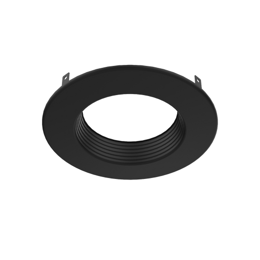 Zeta - 6" Trim for Prime Commercial Downlight — Finish: Black