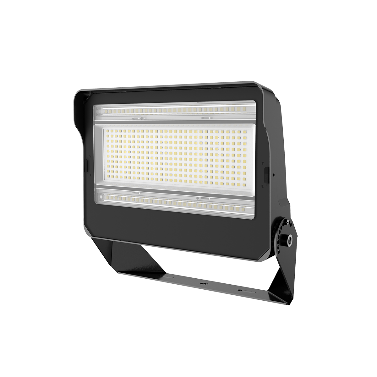 Aries - Optic Adjustable Flood Light - Selectable Wattage 90/120/150W - Selectable CCT 30/40/5000K - 120-347V - Black Finish — Reflector: R2