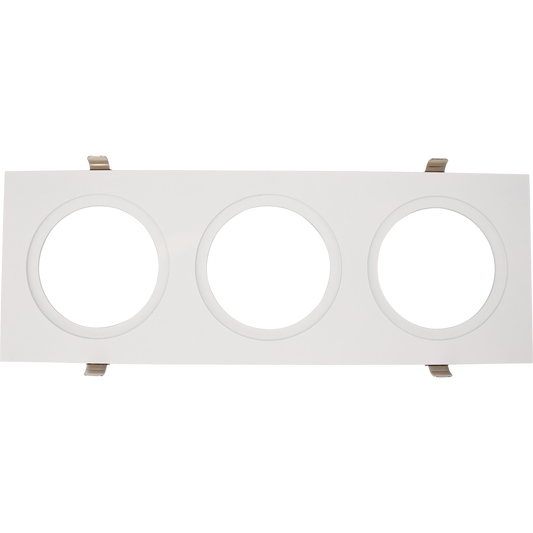 Aura - Multiple Lighting System Plates for three 3.5" Round Regressed Gimbals — Finish: White