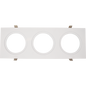 Aura - Multiple Lighting System Plates for three 3.5" Round Regressed Gimbals — Finish: White
