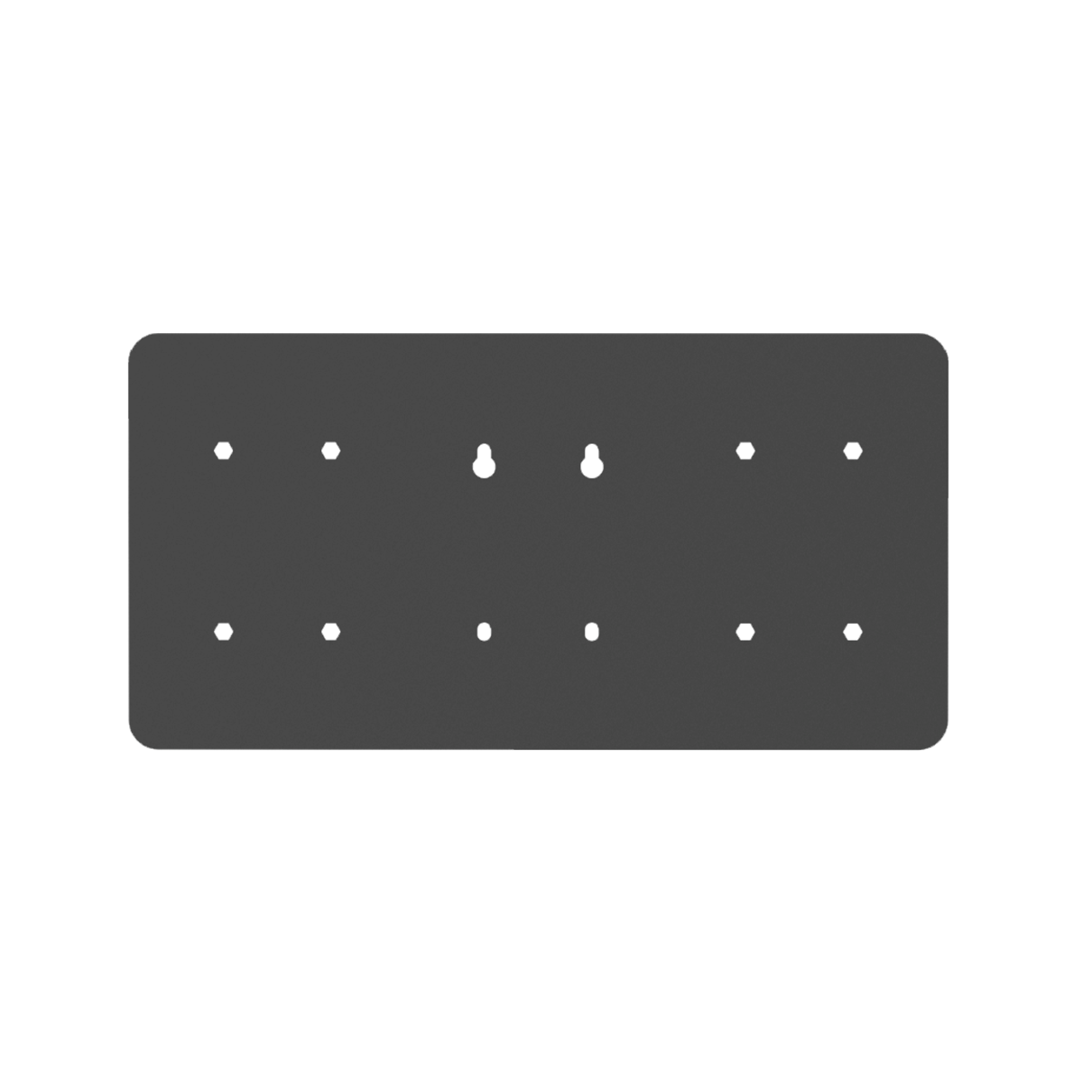 Product Display Visual of the SKU: RENO-EVC2-BSYS(B) Standard Board for Marketing of theReno EVC Dual Charger Mounting Bracket (Standard Board) | RENO-EVC2-BSYS(B) Standard Board