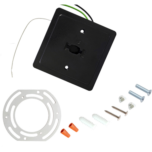 Monopoint canopy allows any Story Series Track Head to be mounted as a Ceiling fixture — Finish: Black