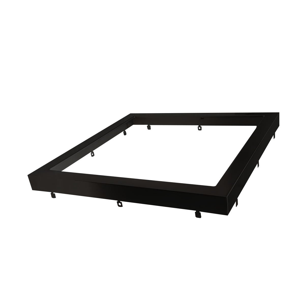 Sol - 12" Black Trim for Square Slim Surface Fixture — Finish: Black