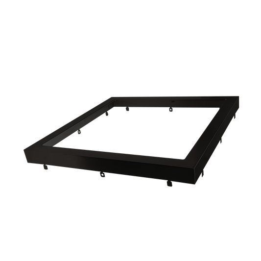 Sol - 12" Black Trim for Square Slim Surface Fixture — Finish: Black