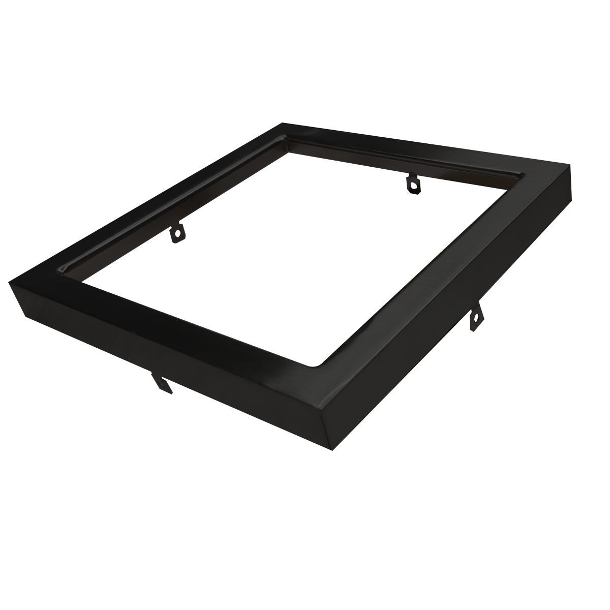 Sol - 7" Black Trim for Square Slim Surface Fixture — Finish: Black