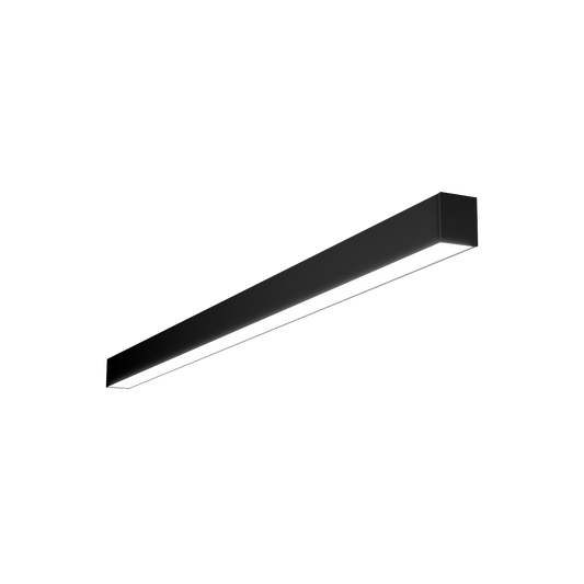 Array - 8FT Architectural Strip Fixture - Selectable Wattage 60/80/100W - Selectable CCT 3000/3500/4000/5000K - 130lm/W - 120-347V — Finish: Black
