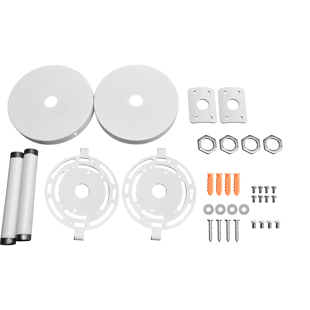 Rail - Wall-Mounted Bracket for 4FT Rounded Architectural Linear Strip — Finish: White