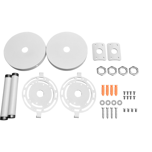 Rail - Wall-Mounted Bracket for 4FT Rounded Architectural Linear Strip — Finish: White