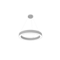 Reno Aurora - 24" Architectural Ring Fixture Selectable Wattage: 10/20/30/40W - Selectable CCT: 30/35/40/50K - Selectable Direct And Indirect Light Ratios - 120-347V - Suspension Cables And Canopy Included - DLC Pending — Color: White