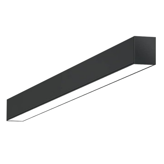 Array - 4FT Architectural Strip Fixture - Selectable Wattage 30/40/50W - Selectable CCT 3000/3500/4000/5000K - 130lm/W - 120-347V — Finish: Black