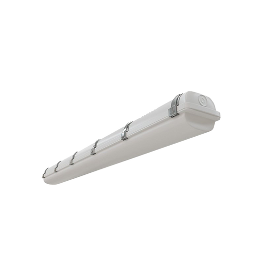 Mako - 4FT Vapor Tight R1 - Selectable Wattage 25/35/45W - Selectable CCT 35K/40K/50K - 120-347V - White Finish — Reflector: R2