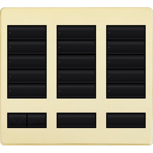 Replacement Faceplate for Lutron HomeWorks Tabletop 15 Button Keypad | LFK-T15RL