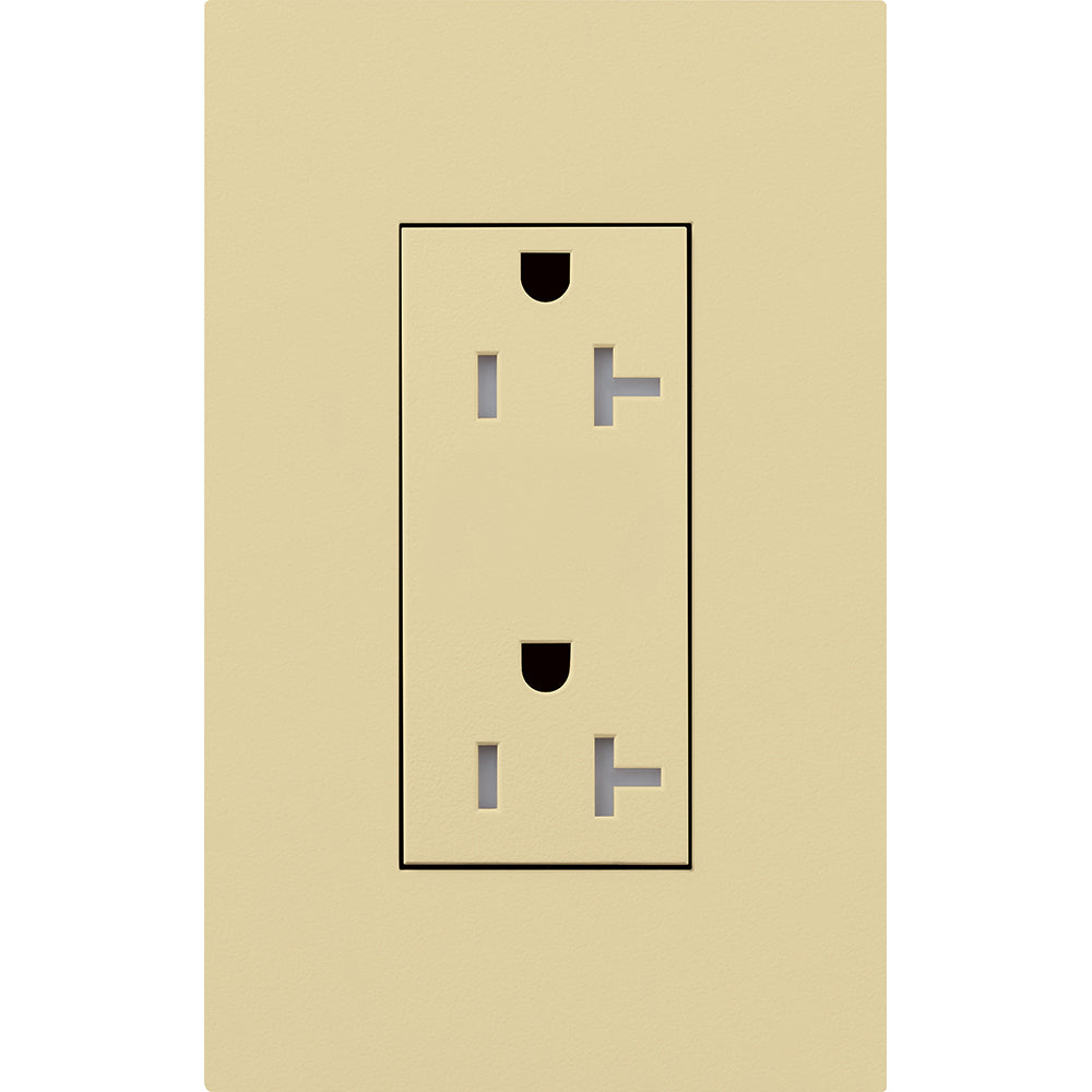 Lutron Architectural 20A Tamper-Resistant Duplex Receptacle | LTR-20-TR