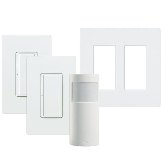 Lutron Vive Maestro Wireless Energy Retrofit Kit - (2) 8A Switches & (1) Wall-Mount Occupancy Sensor | MRF2S-2S8A-1OW