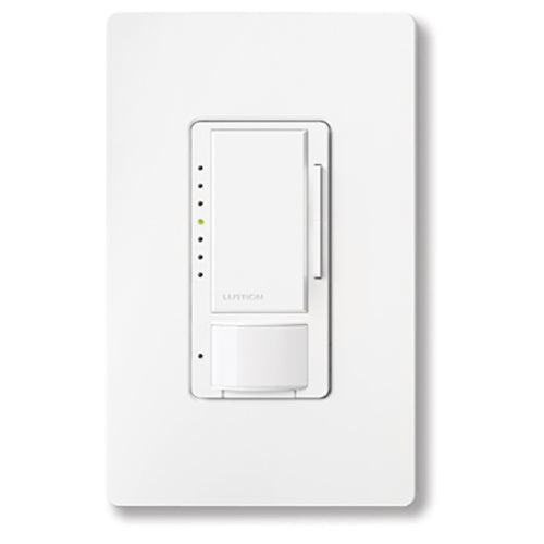 Product Display Visual of the SKU: MRF2S-8SD010-WH for Marketing of theLutron Vive Maestro 0–10V Occupancy/Vacancy Sensor Dimmer, 8A, 120/277V | MRF2S-8SD010