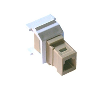 Fiber Jack - MT-RJ Feed Through | CON-1F-MTRJ-WH