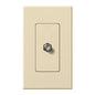Lutron Nova T Coaxial Cable Jack - Single Gang F-Style 75 Ohm - Architectural Matte | NT-CJ