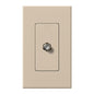 Lutron Nova T Coaxial Cable Jack - Single Gang F-Style 75 Ohm - Architectural Matte | NT-CJ