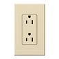 Lutron Nova T Duplex 15A Receptacle 125V- Architectural Matte Finish | NTR-15