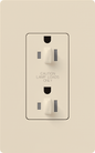 Lutron  Architectural 15A Dual Dimming, Tamper-Resistant Duplex Receptacle 125V | NTR-15-DDTR