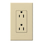 Lutron Nova T Duplex 15A Receptacle 125V- Architectural Matte Finish | NTR-15