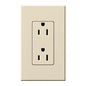 Lutron Nova T Duplex 15A Receptacle 125V- Architectural Matte Finish | NTR-15