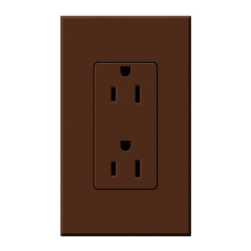 Lutron Nova T Duplex 15A Receptacle 125V- Architectural Matte Finish | NTR-15