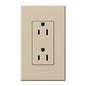 Lutron Nova T Duplex 15A Receptacle 125V- Architectural Matte Finish | NTR-15