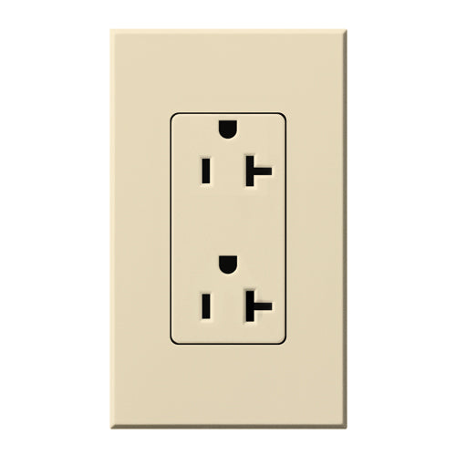 Lutron Nova T Duplex 20A Receptacle 125V- Architectural Matte Finish | NTR-20