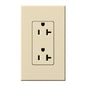 Lutron Nova T Duplex 20A Receptacle 125V- Architectural Matte Finish | NTR-20