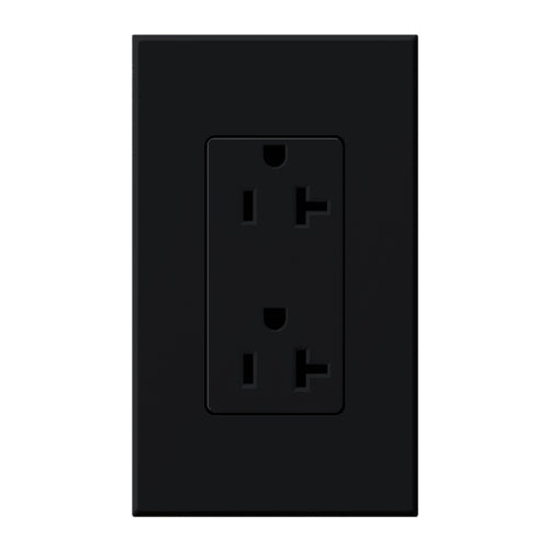 Lutron Nova T Duplex 20A Receptacle 125V- Architectural Matte Finish | NTR-20