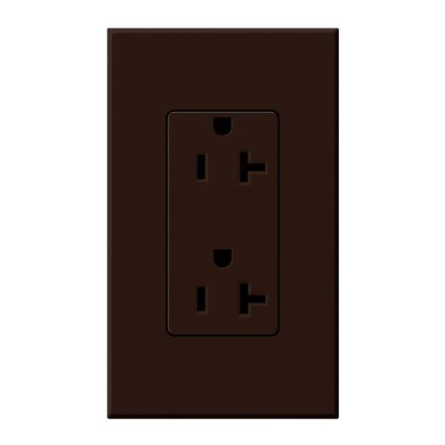 Lutron Nova T Duplex 20A Receptacle 125V- Architectural Matte Finish | NTR-20