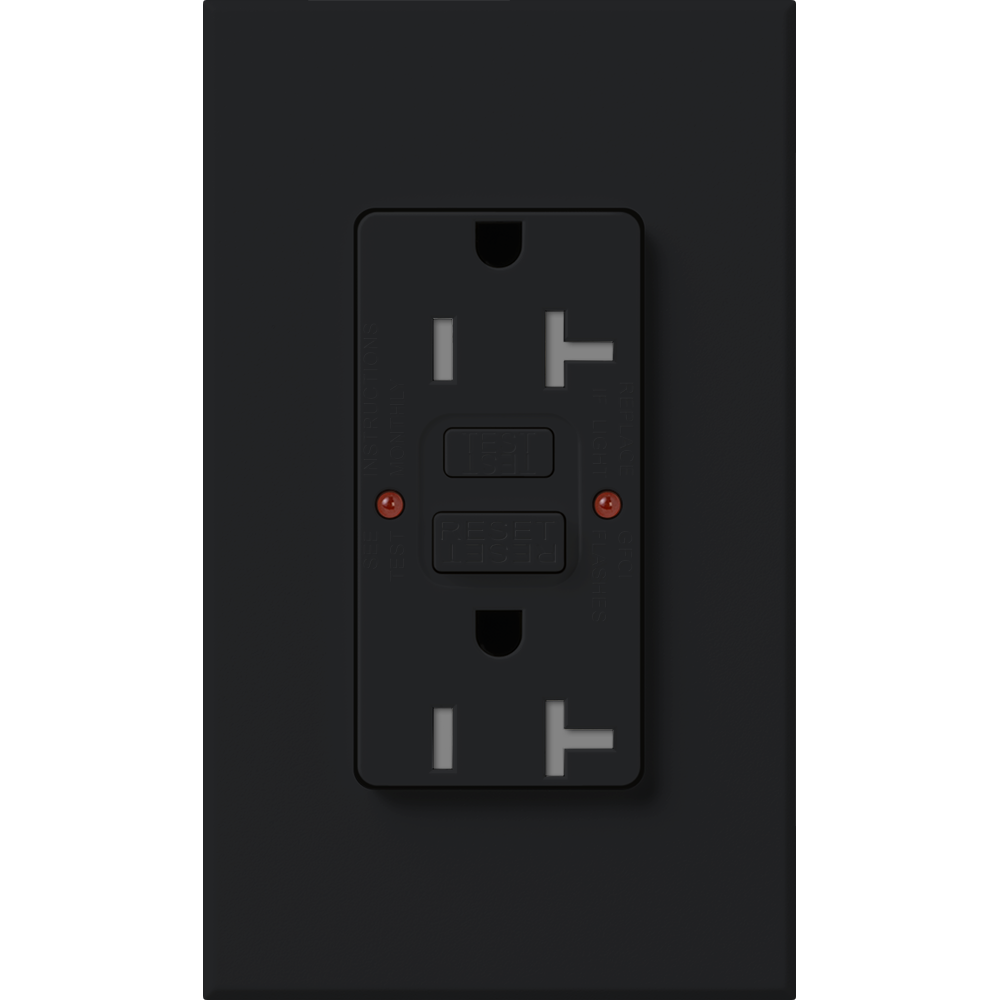 Lutron Nova T 20A Self-Testing GFCI Receptacle - Tamper-Resistant | NTR-20-GFST