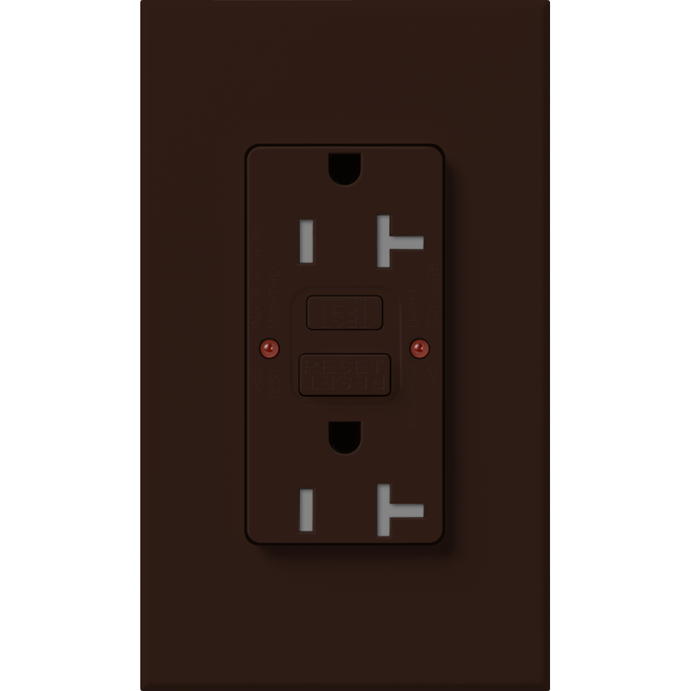 Lutron Nova T 20A Self-Testing GFCI Receptacle - Tamper-Resistant | NTR-20-GFST