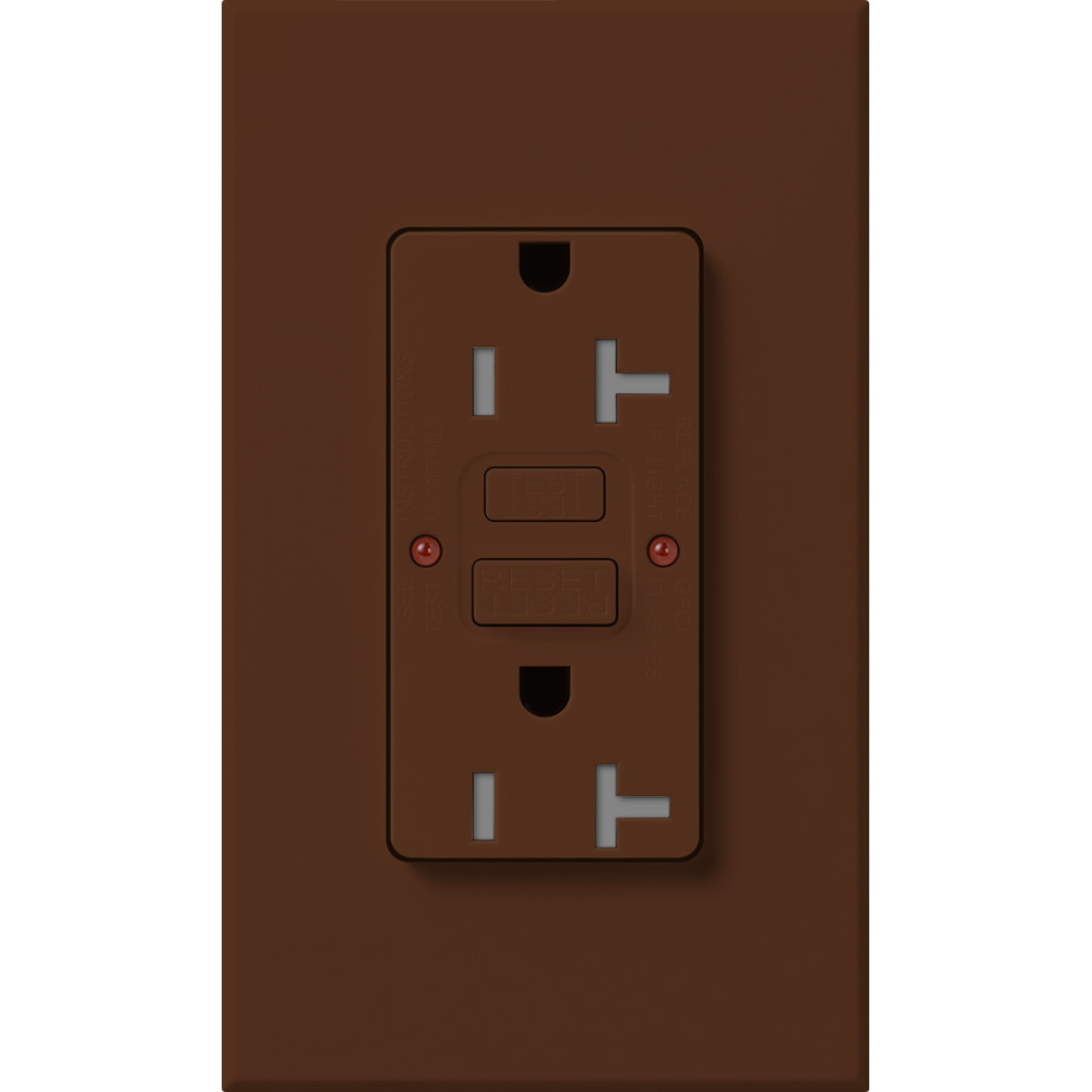 Lutron Nova T 20A Self-Testing GFCI Receptacle - Tamper-Resistant | NTR-20-GFST