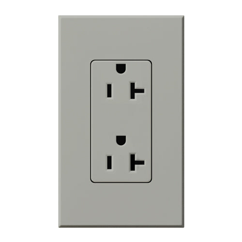 Lutron Nova T Duplex 20A Receptacle 125V- Architectural Matte Finish | NTR-20