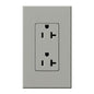 Lutron Nova T Duplex 20A Receptacle 125V- Architectural Matte Finish | NTR-20