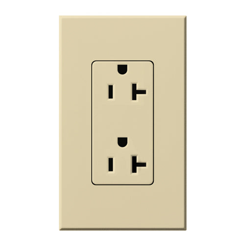 Lutron Nova T Duplex 20A Receptacle 125V- Architectural Matte Finish | NTR-20