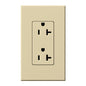 Lutron Nova T Duplex 20A Receptacle 125V- Architectural Matte Finish | NTR-20