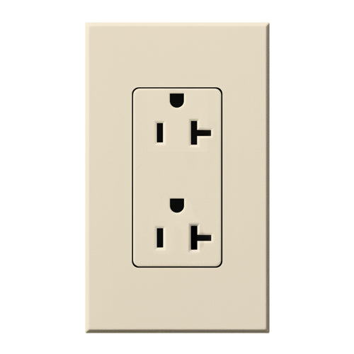 Lutron Nova T Duplex 20A Receptacle 125V- Architectural Matte Finish | NTR-20