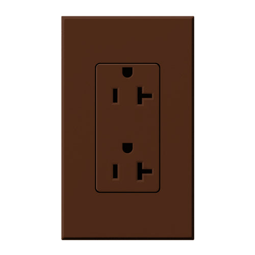 Lutron Nova T Duplex 20A Receptacle 125V- Architectural Matte Finish | NTR-20