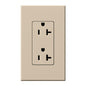 Lutron Nova T Duplex 20A Receptacle 125V- Architectural Matte Finish | NTR-20
