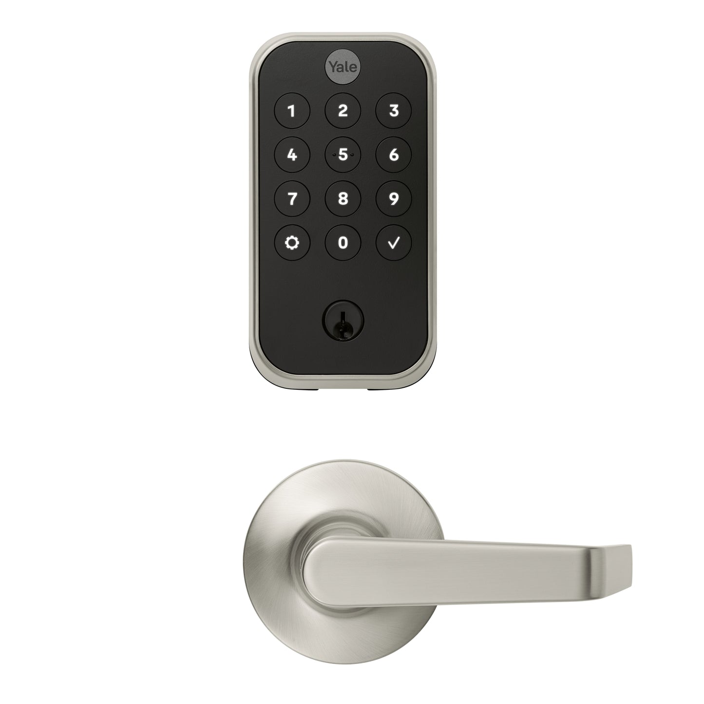 Yale Pro 2 Interconnected Lock - Keypad - Keyed - Bluetooth | YMC614-BLE - Satin Nickel